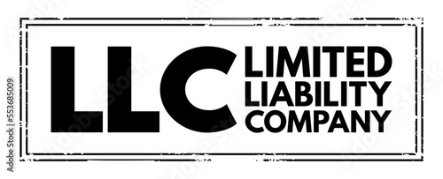 LLC - Limited Liability Company acronym, business concept background