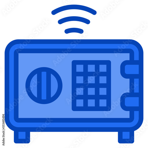 safebox blue icon