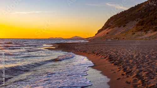 Rana e Hedhun, attractive beach with a high sand dune, Albania