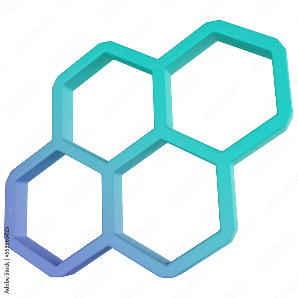 honeycomb 3d render icon with transparent background honeycomb 3d render icon with transparent background
