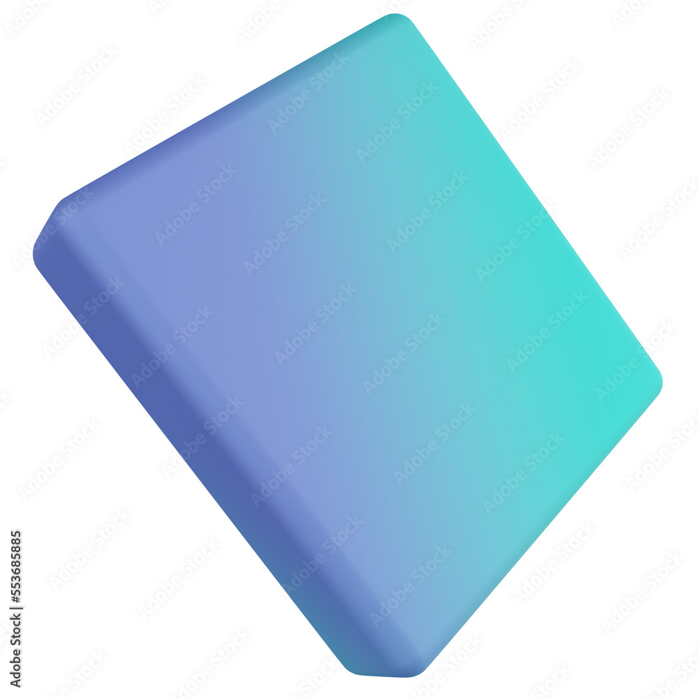 prism cuboid 3d render icon with transparent background prism cuboid 3d render icon with transparent background