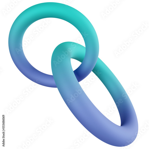 rings 3d render icon with transparent background