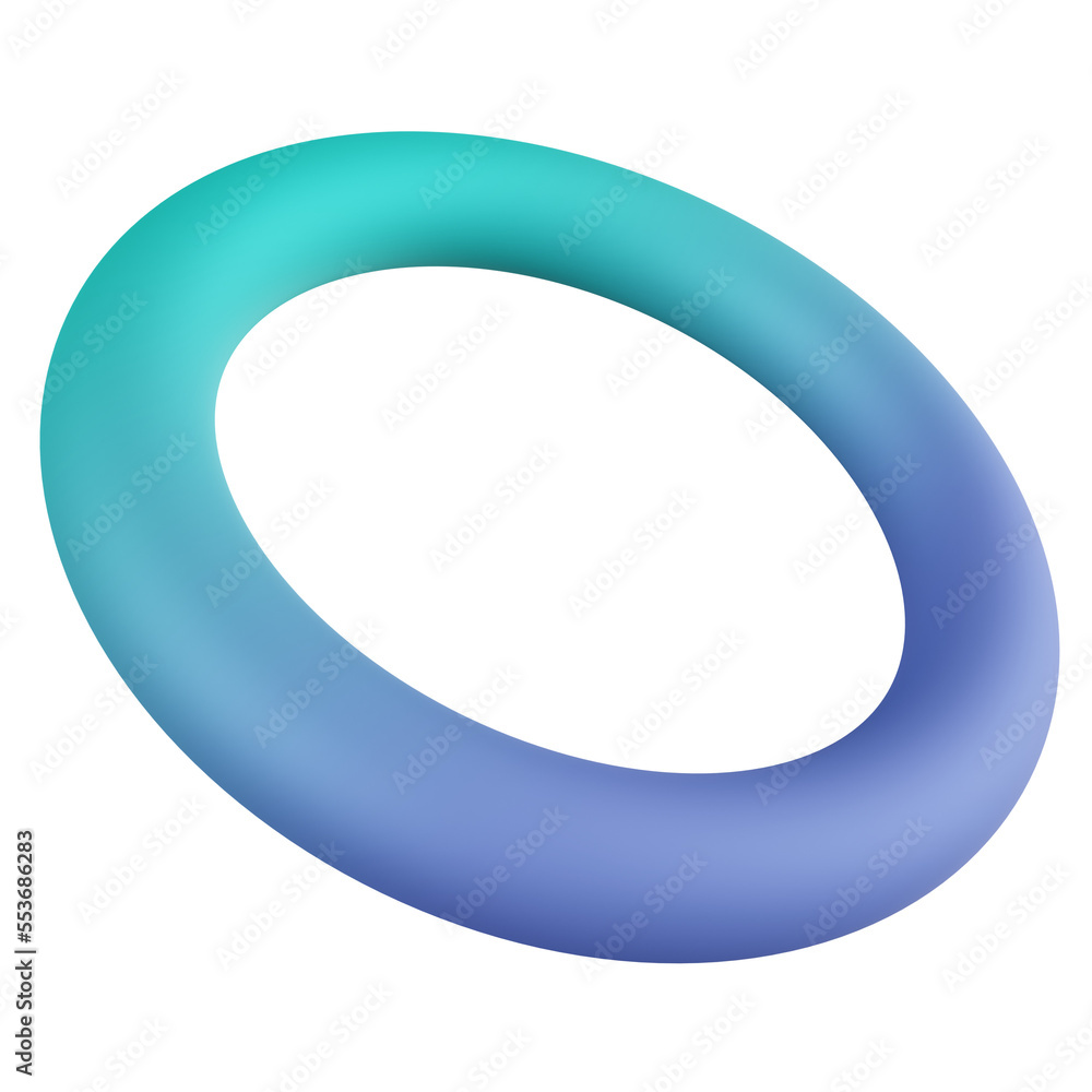 torus 3d render icon with transparent background torus 3d render icon with transparent background
