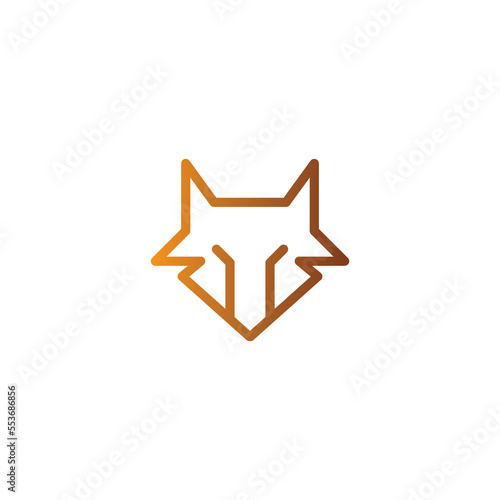 Fox Head Simple Logo Design. Fox Line