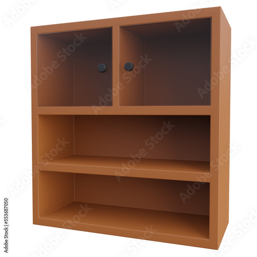 cabinet 3d render icon with transparent background