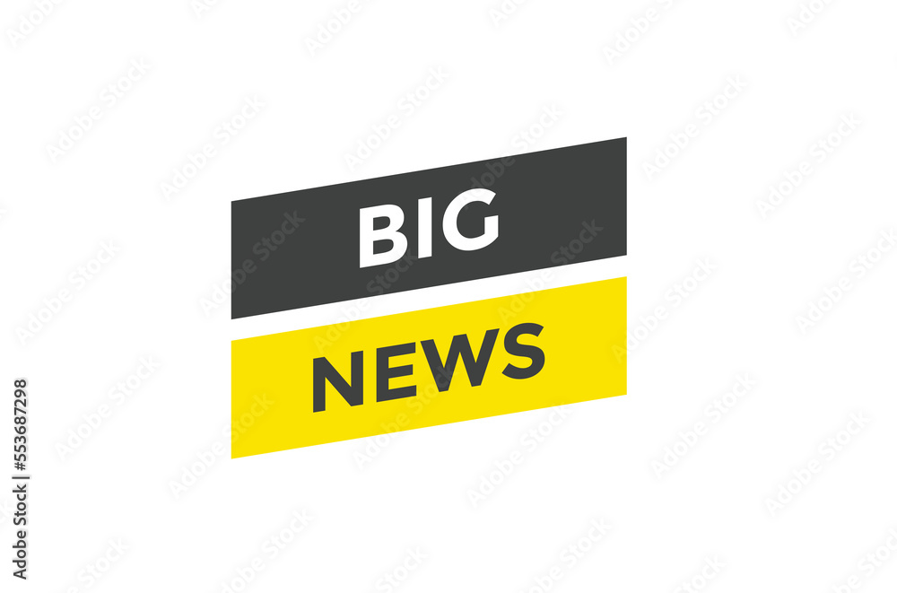 Fototapeta premium Big news button web banner template Vector Illustration 