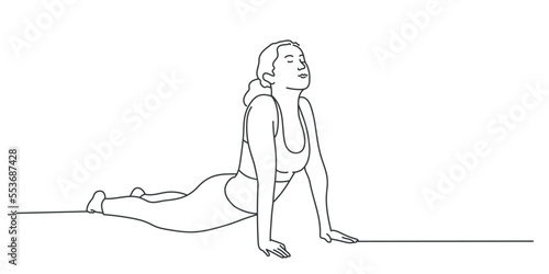 Sport training. Young woman.