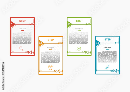 infographic presentation business template Process chart data visualization creative concept steps options