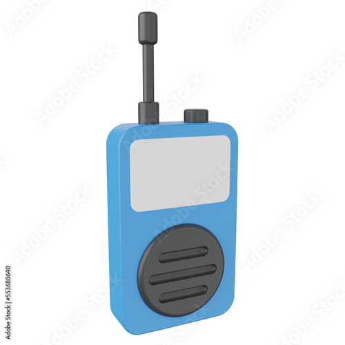 walkie talkie 3d render icon