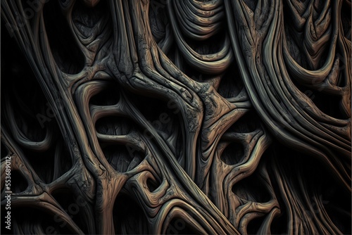 texture organique abstraite de bois tordu fondu photo