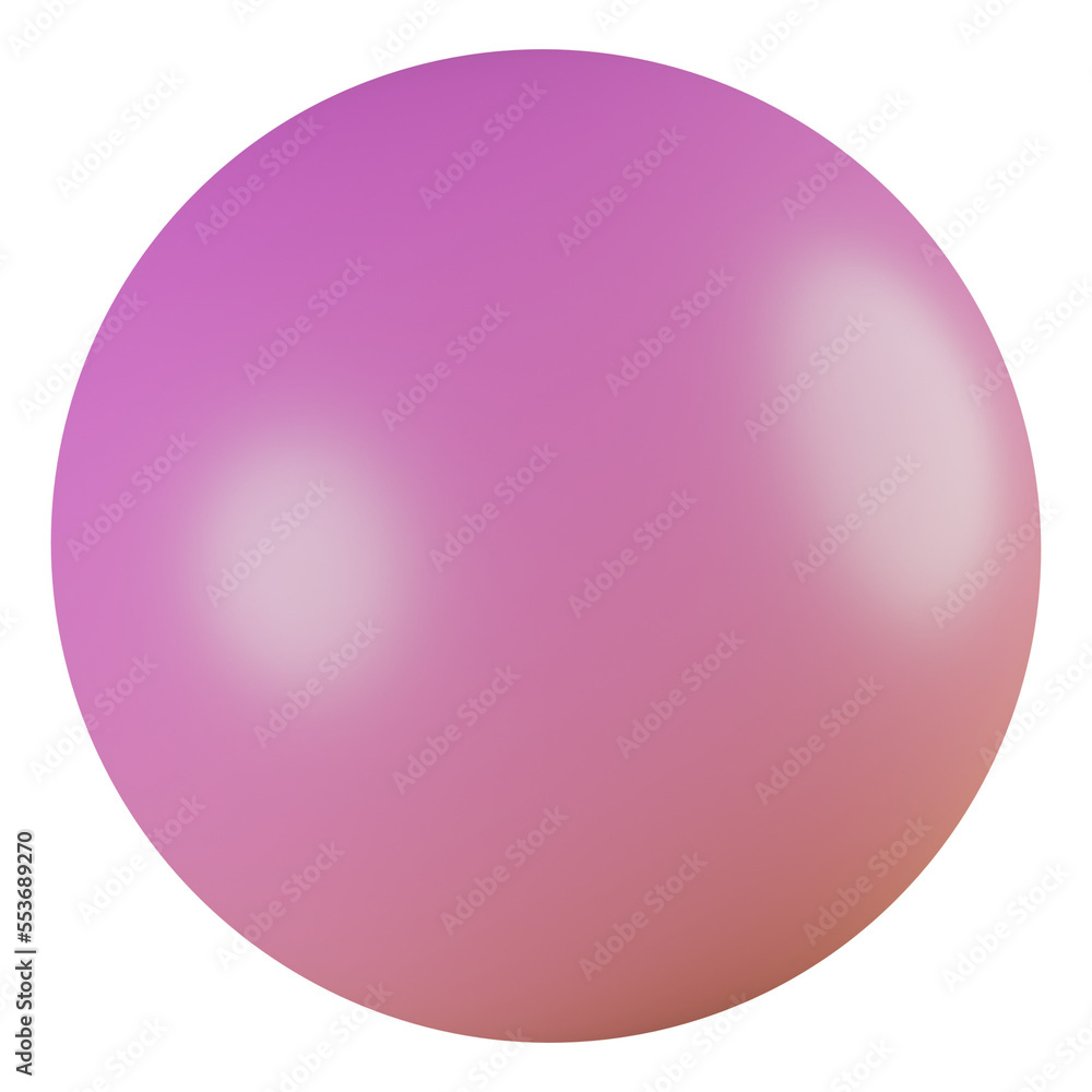 sphere 3d render gradient color