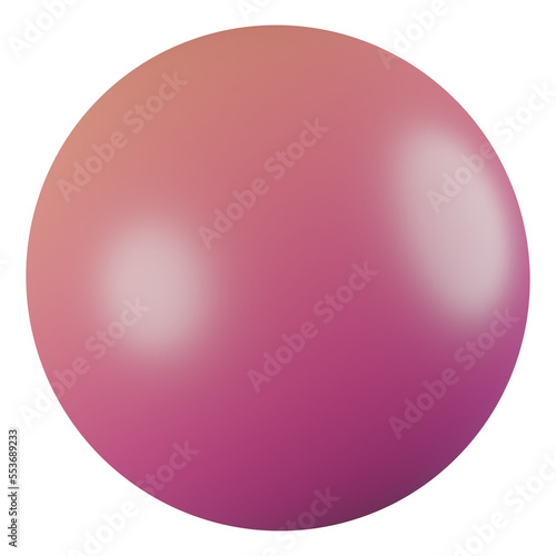 sphere 3d render gradient color