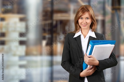 Young smart business person posing