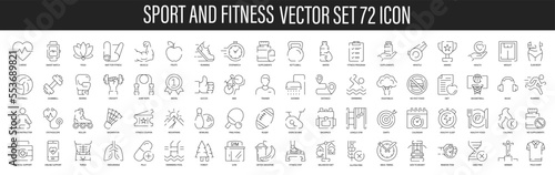 Fitness and Gym line icons Sport and fitness line icon