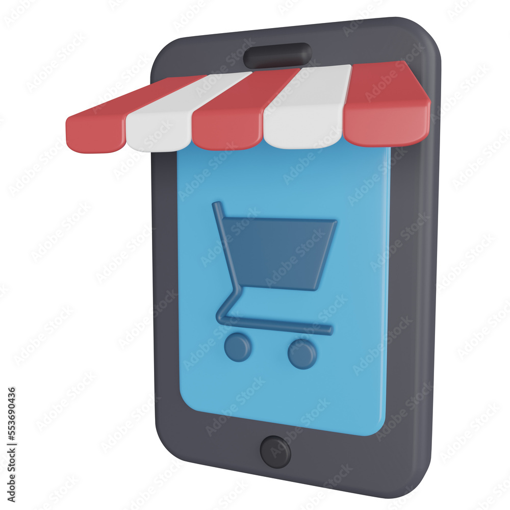 online shop 3d render icon online shop 3d render icon