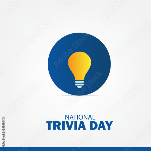 Vector illustration of National Trivia Day. Simple and elegant design