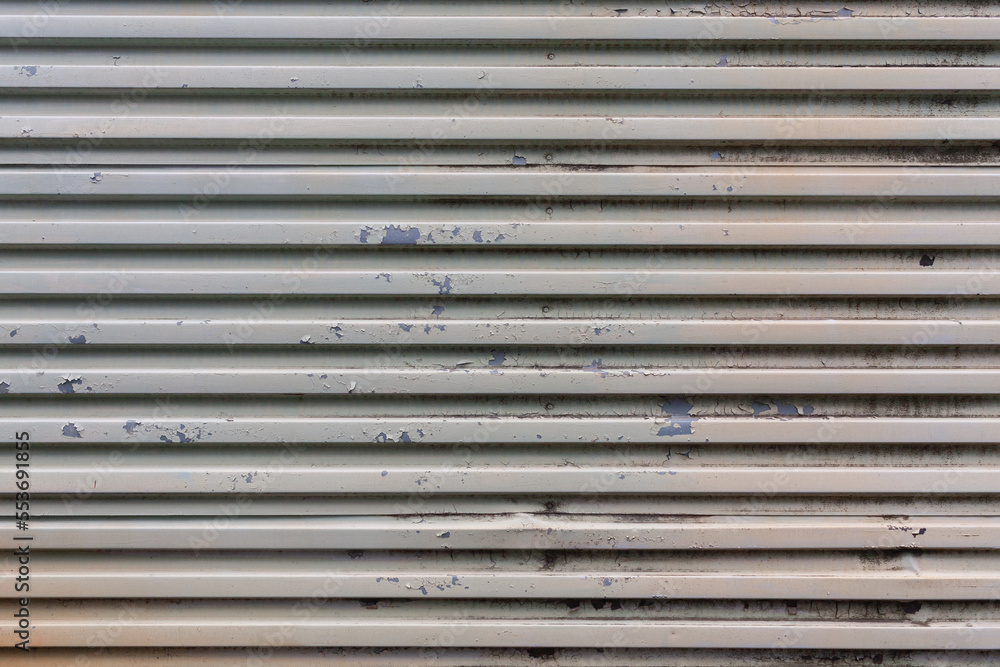Obraz premium 横縞の金属の壁