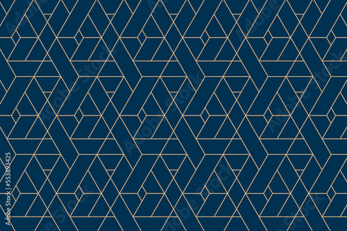 Vector seamless decorative geometric shapes pattern background
