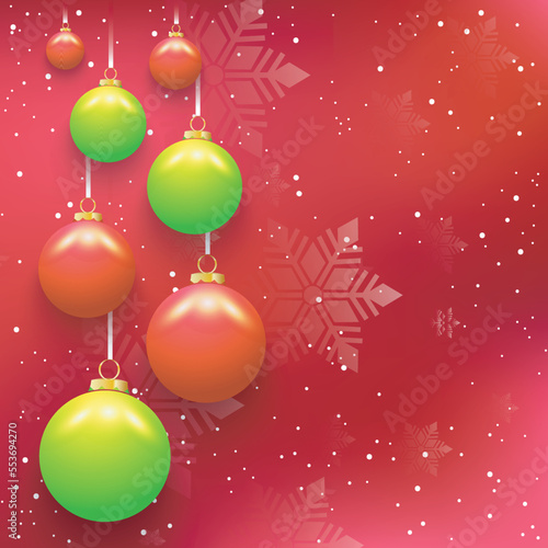 Vector illustration for Merry Christmas . Celebration for Merry Christmas with lights  balls etc.