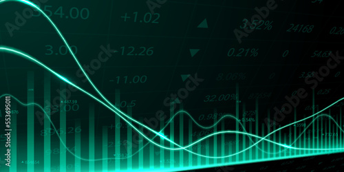 business vector illustration design Stock market charts or Forex trading charts for business and finance ideas.