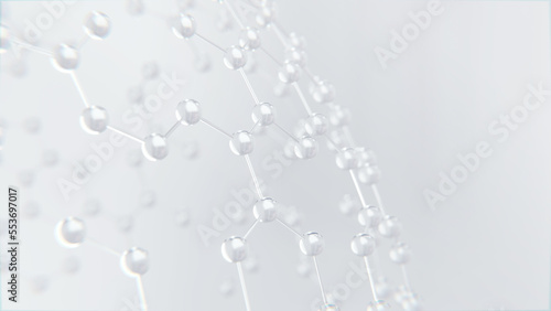 Concept medic microscope the elementary particles. Science cosmetic, 3D Collagen serum and vitamin hyaluronic acid skin care solutions with cosmetic advertising background. 3d render