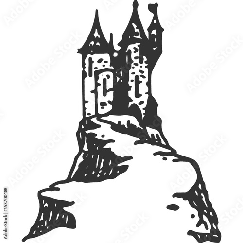Castle Vintage Illustration Vector