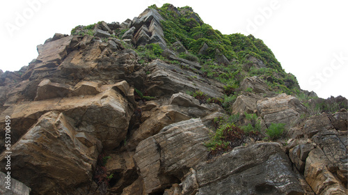 Bild auf Leinwand Isolated PNG cutout of a cliff on a transparent background, ideal for photobashi