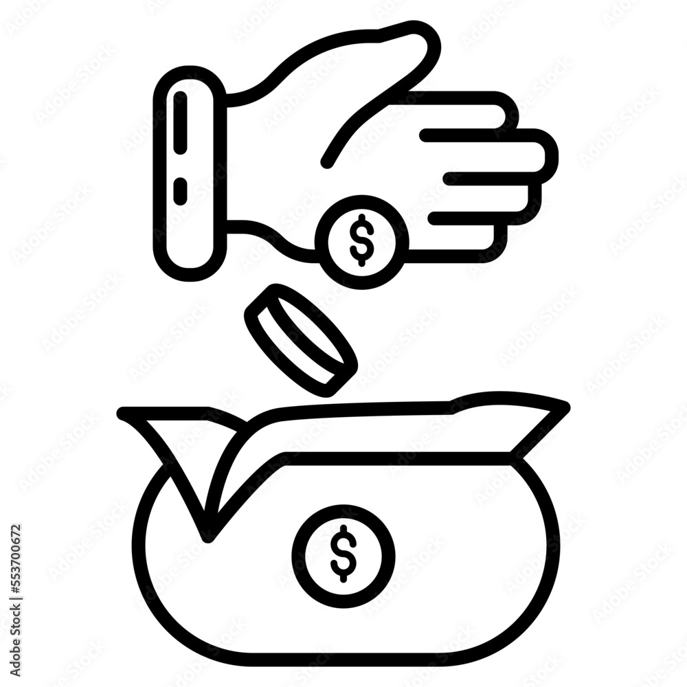 coins in a small bag icon coins in a small bag icon
