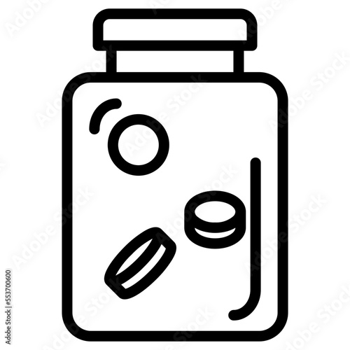 coins in a bottle icon