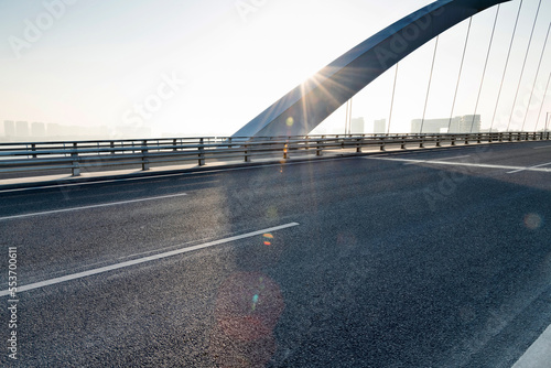 Modern bridge highway of city