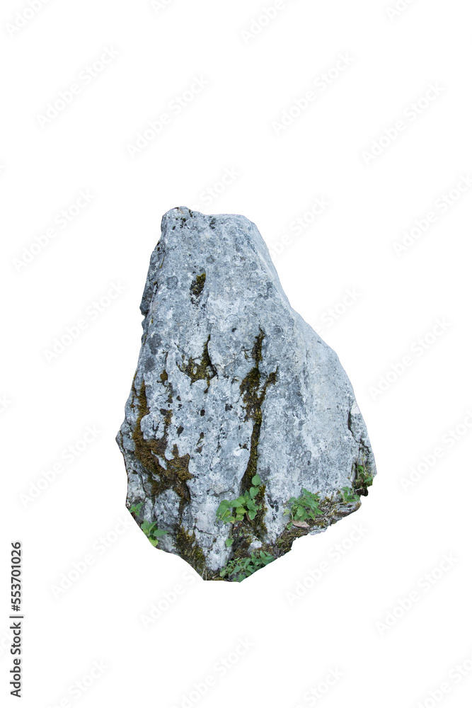 Isolated PNG cutout of a rock on a transparent background, ideal for photobashing, matte-painting, concept art
