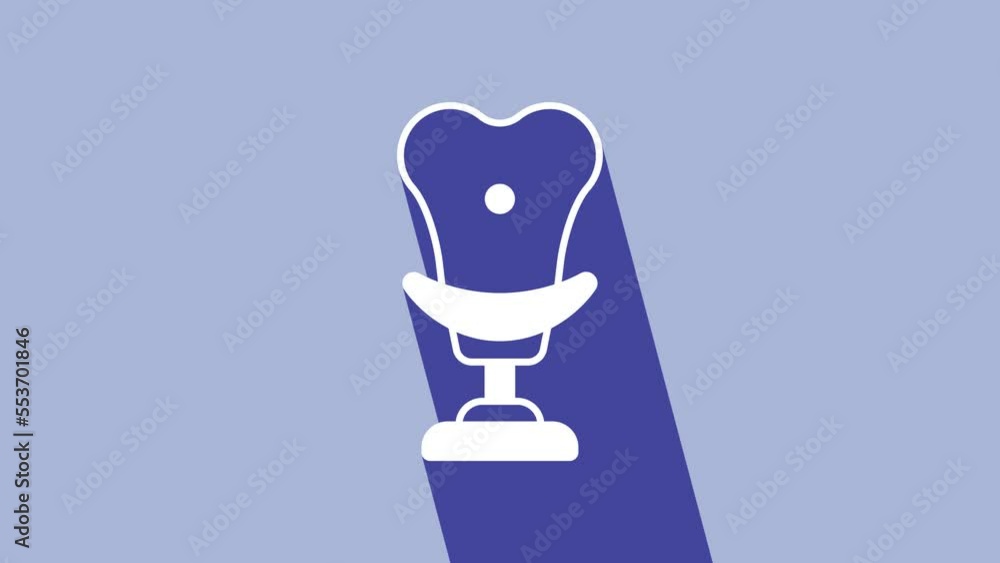 White Armchair icon isolated on purple background. 4K Video motion graphic animation White Armchair icon isolated on purple background. 4K Video motion graphic animation
