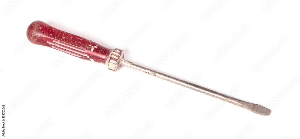 Fototapeta premium Old screwdriver isolated on white