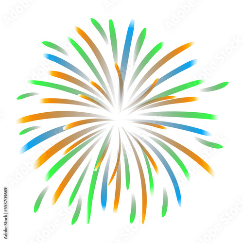 colorful bright shine firework