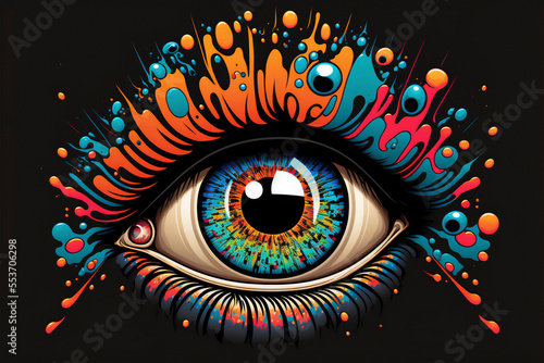 eye pop art cartoon