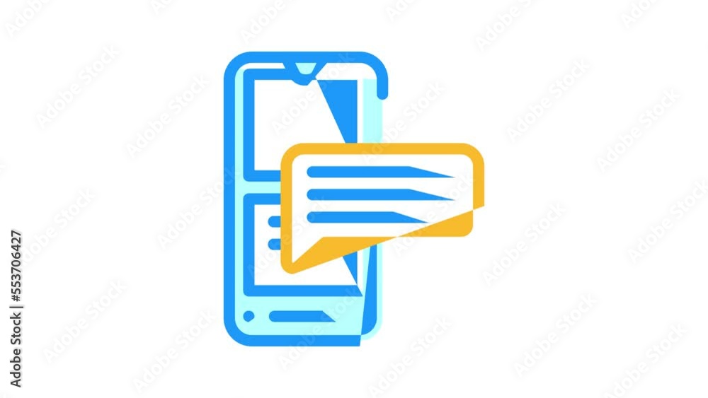 comment testimonial color icon animation