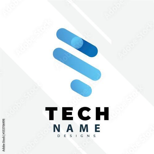 Tecnology Logo Design Inspiration. Logo vector template. Abstract tecnology logo design with creative concept premium vector