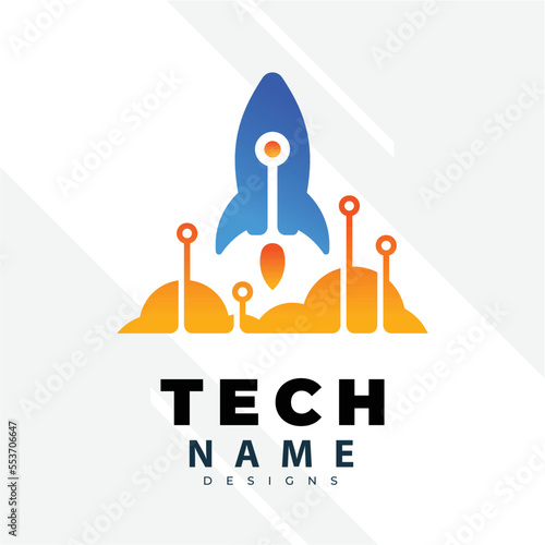 Tecnology Logo Design Inspiration. Logo vector template. Abstract tecnology logo design with creative concept premium vector