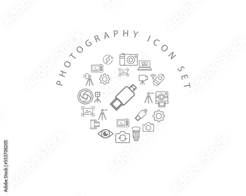 Vector photography icon set