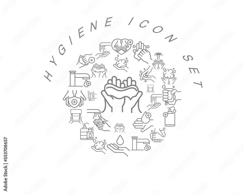 Vector hygiene icon set