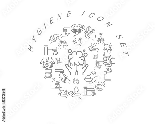 Vector hygiene icon set