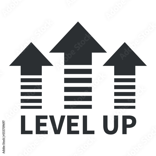 Level up vector. Transition to a new level in the game