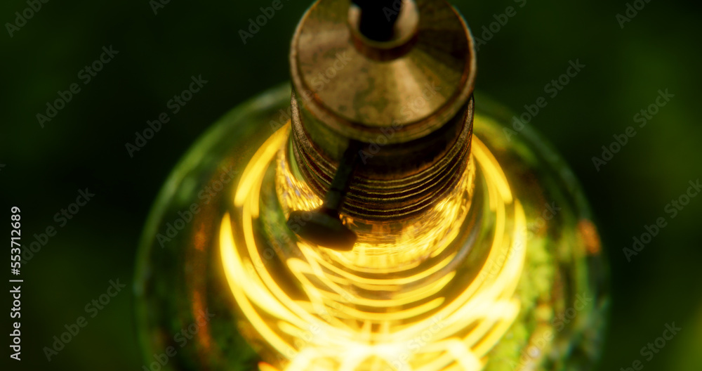 Vintage lamp detail in the garden