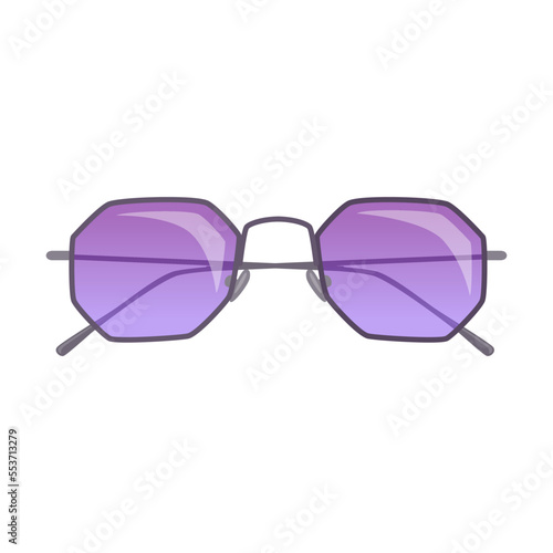 Trendy sunglasses vector illustration. Fashionable vintage sun glasses isolated on white background