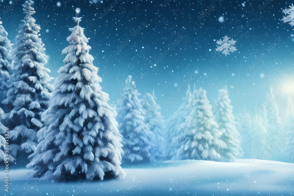 Christmas Background, Christmas landscape Background, Christmas winter Background, 