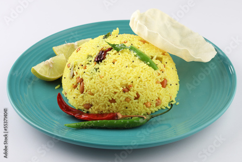 Photos Lemon Rice or fodnicha bhat is South Indian turmeric rice or maharashtrian recip