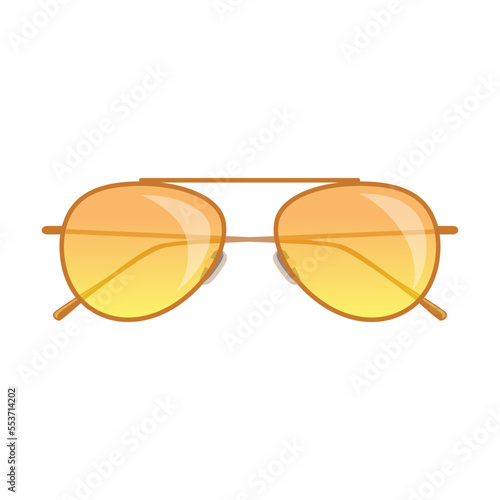Sunglasses vector illustration. Fashionable vintage sun glasses isolated on white background