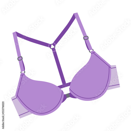 Trendy lingerie vector illustration. Lace female underwear, panties and bras isolated on white