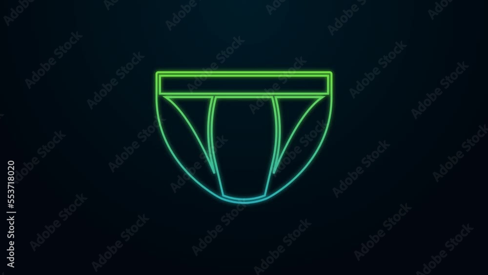 Glowing neon line Men underpants icon isolated on black background. Man underwear. 4K Video motion graphic animation Glowing neon line Men underpants icon isolated on black background. Man underwear. 4K Video motion graphic animation