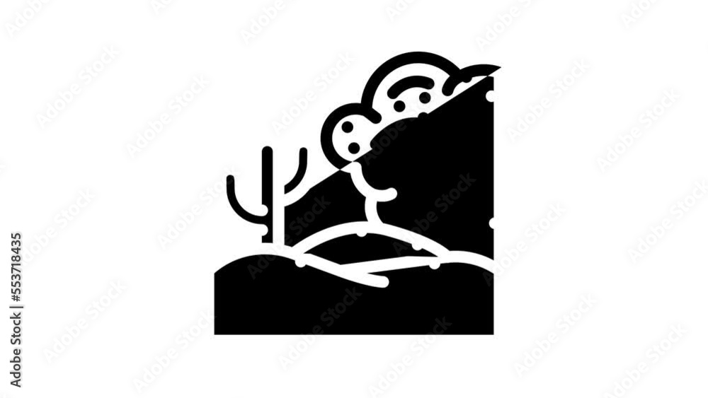 sand egypt desert line icon animation sand egypt desert line icon animation
